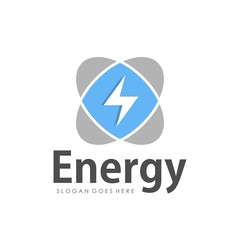 Electricity, energy, and lightning logo design template 