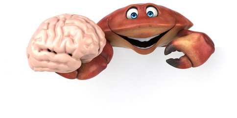 Fun crab - 3D Illustration