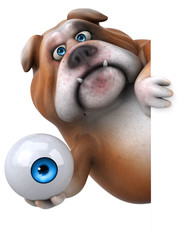 Naklejka premium Fun bulldog - 3D Illustration