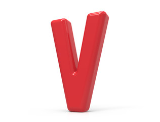 red letter V