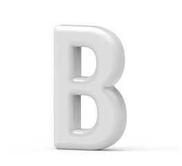 pearl white letter B