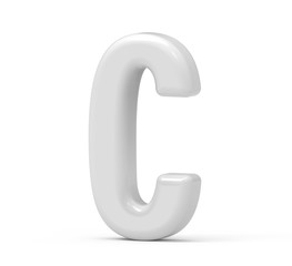 pearl white letter C