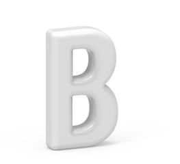 pearl white letter B