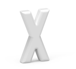 pearl white letter X