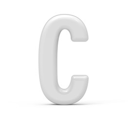 pearl white letter C