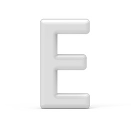 pearl white letter E