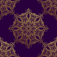 Flower Mandalas. Vintage decorative elements.