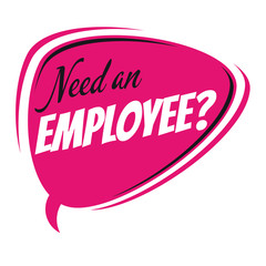need an employee retro speech balloon