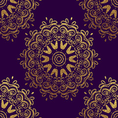 Flower Mandalas. Vintage decorative elements.