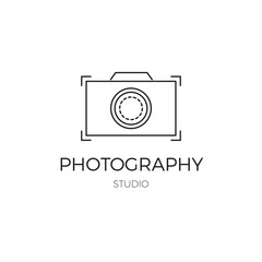 Photography line logo template