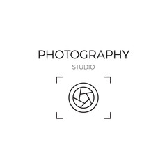 Photography line logo template