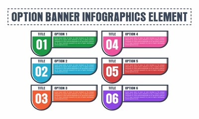 Fototapeta premium Modern Option Banner Step Business Concept Infographic Element Template for Landing Page, Web Banner, Brochure, Report, Web Design, Workflow Layout, Diagram