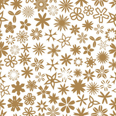 Seamless background with flowers. Flower theme. Elegant template for fashion prints. Vector illustration.