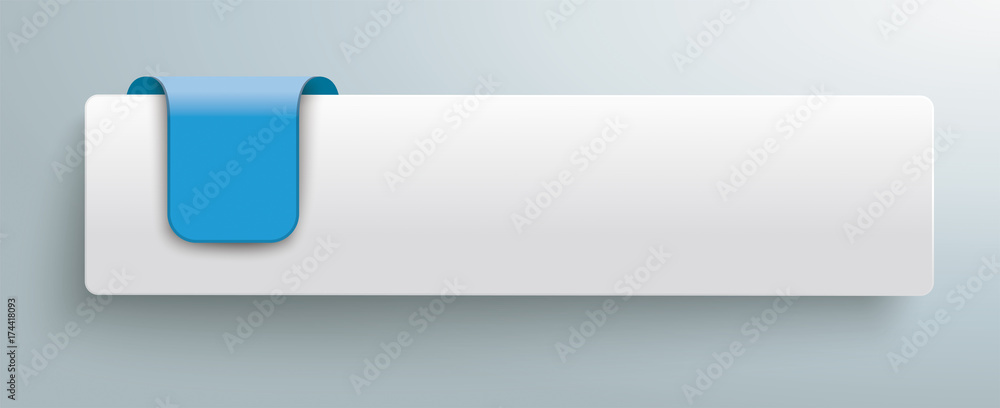Wall mural tab with blue marker