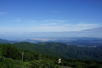 南紀　展望　眺望　山頂からの眺め　青空