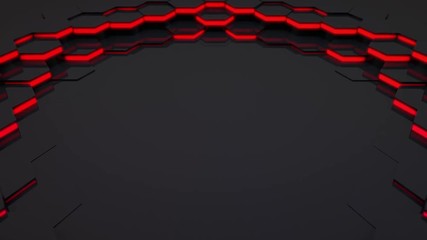 3D Loop Hexagonal Motion Graphic Background - Powered by Adobe