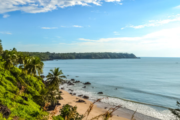 Untouched Beautiful Beach off the Cliff in South Goa, India - 174425888