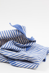 Blue striped dishtowel