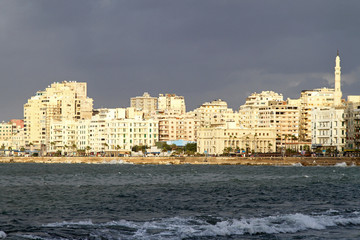 Naklejka premium Alexandria Egypt Mediterranean Waterfront
