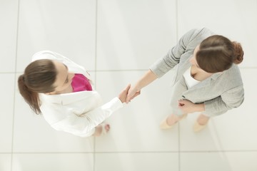 Fototapeta premium handshake of two business woman