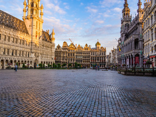 Fototapeta premium Morning view of the Grand Place in Brussels, Belgium.
