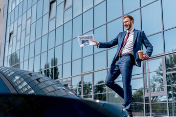 businessman at office building