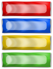 Obraz premium Banner template in four different colors