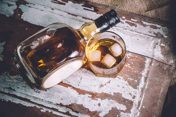 whiskey in an old bottle, wild west