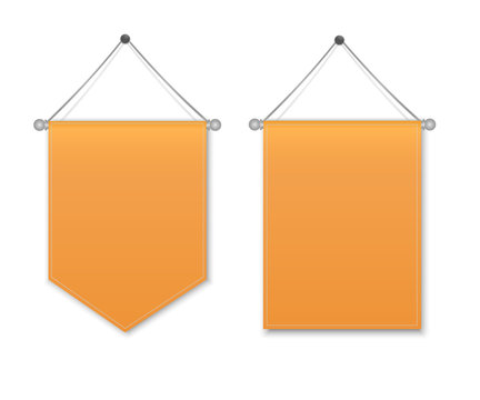 Orange pennant hanging