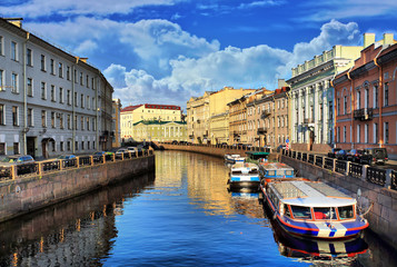 Moika River Embankment in St. Petersburg