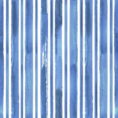 Papier peint Rayures verticales Fond rayé bleu grunge