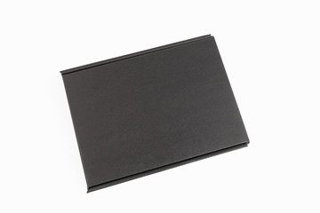 black paper box isolated