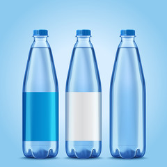 Three bottles mockup