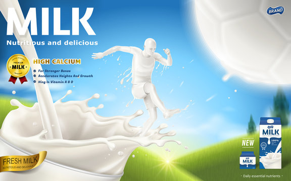 Energetic milk ads