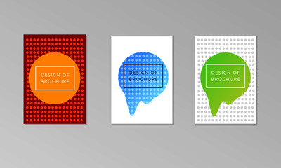 Set of 3 flat vector poster and templates.