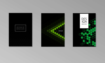 Set of 3 flat vector poster and templates.