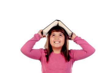 Beautiful girl with a book