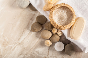 Spa still life with spa stones