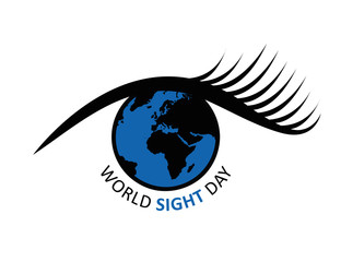 world sight day erde im blauen auge