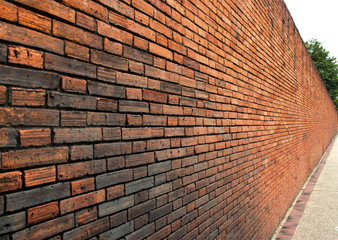 Old brick wall in a background image.