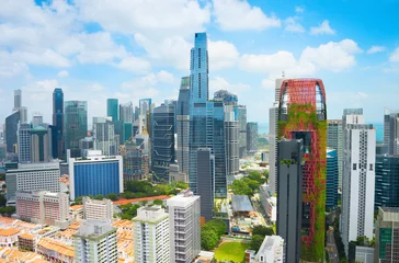 Foto op Canvas  Singapore Downtown skyline. Business architecture © joyt