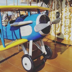 Blue plane carousel