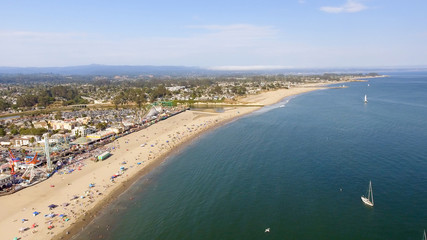 Santa Cruz, California. Beautiful aerial coastline