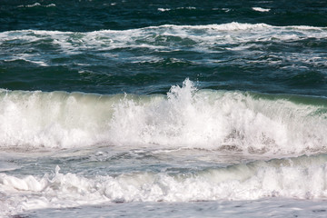 The sea storm wave, marine background.