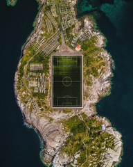 Henningsvaer football field in Norway © SmallWorldProduction