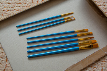 Set of paintbrushes.