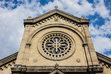 Eglise Notre-Dame-des-Champs (1876) at boulevard du Montparnasse. Paris, France.