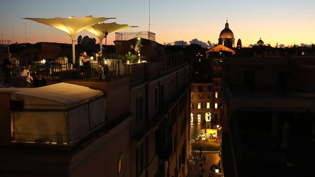 notturna roma tetti