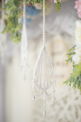 White wedding flower and decoration