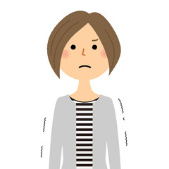 若い女性　ママ　悔しい